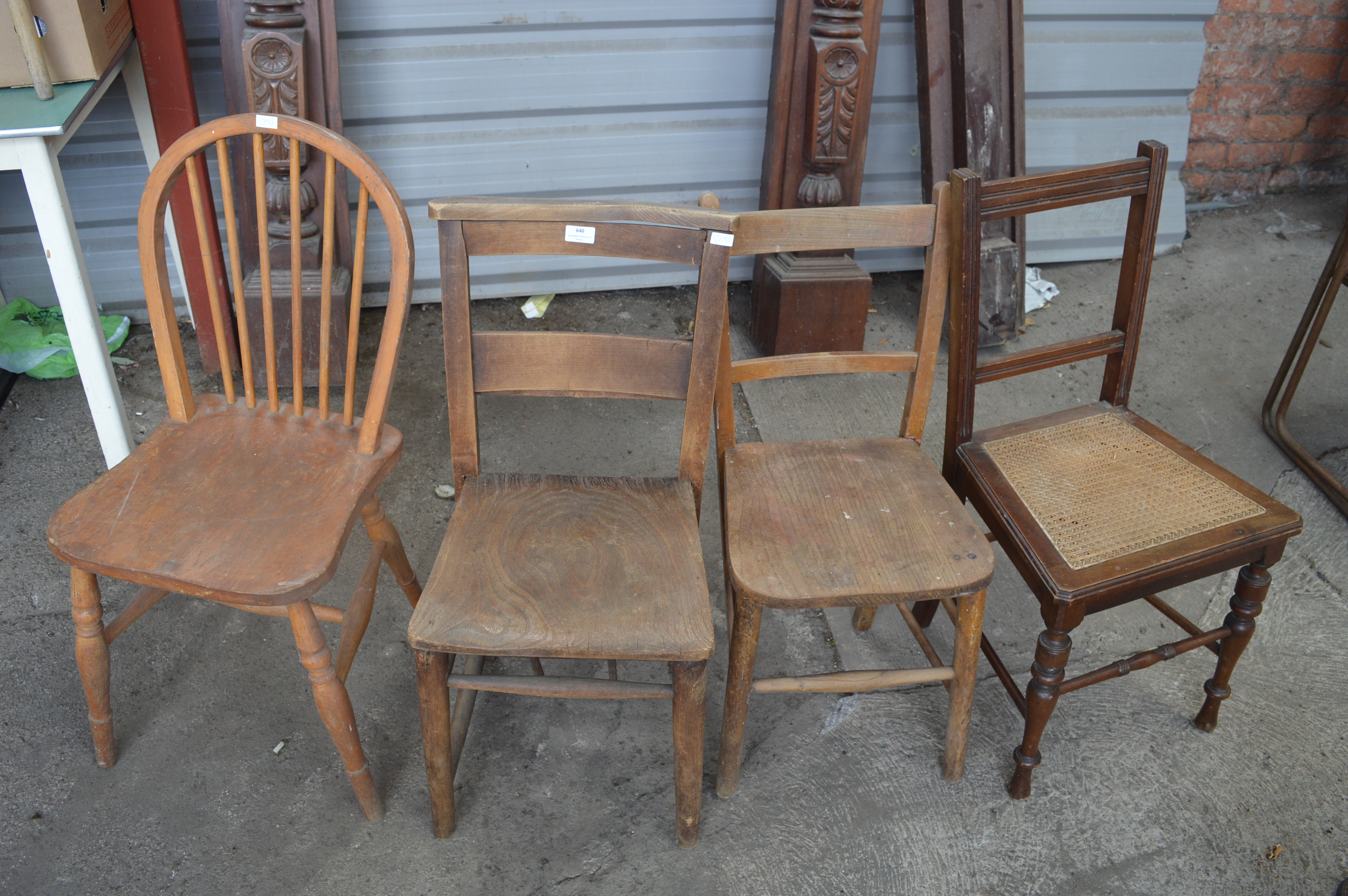 Four Period Chairs Including a School Chair
