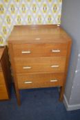 Retro Light Oak Three Drawer Chest