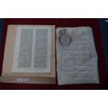 Illuminated Hymnal on Vellum plus Printed Page from a Bible dated 1472