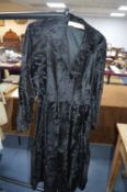 Ladies Black Fur Dress Coat by Wiene of Hamburg