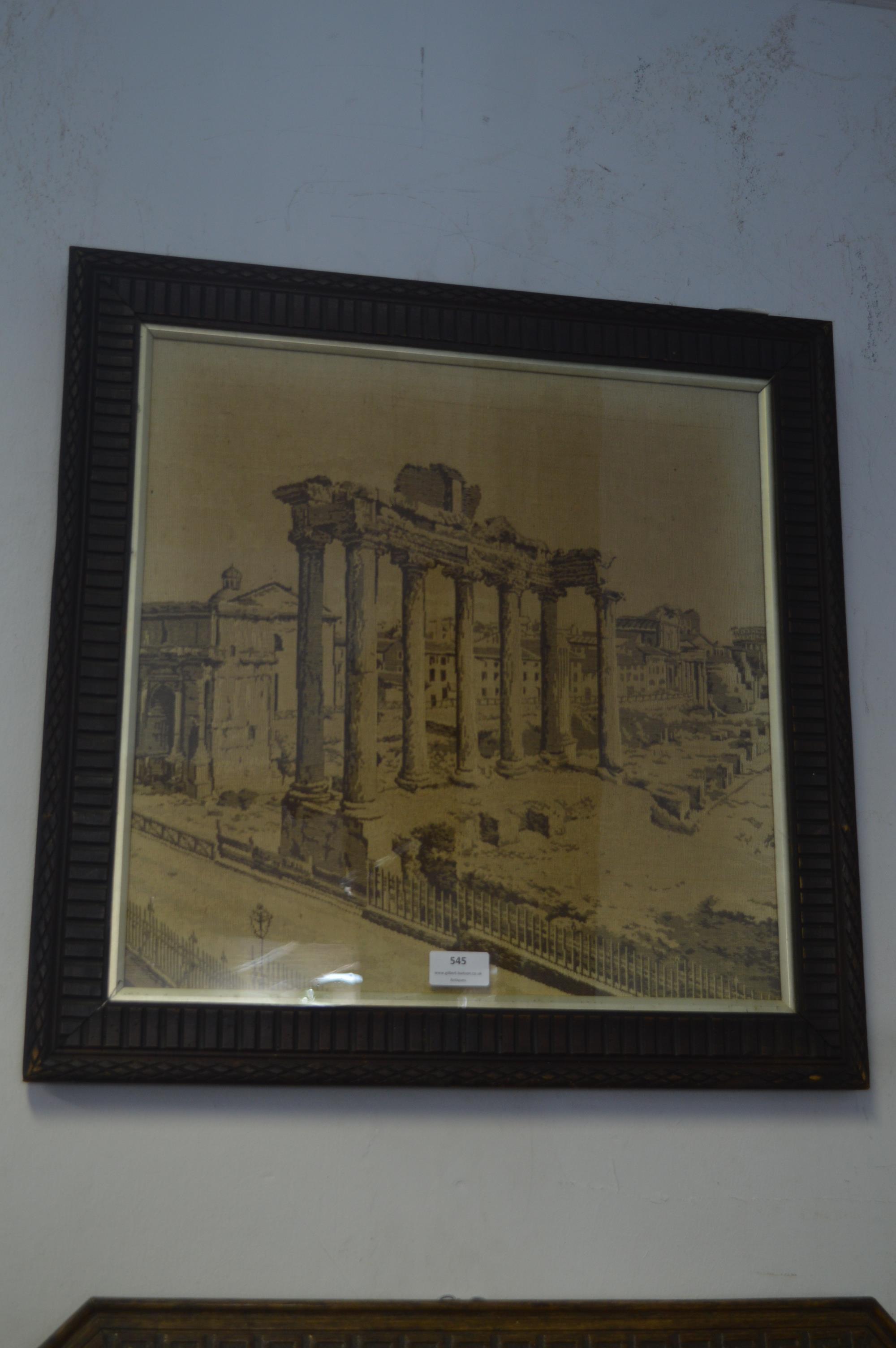 Victorian Oak Framed Tapestry of Classical London