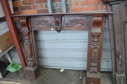 Reproduction Carved Mahogany Fire Surround