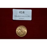 1958 Full Gold Sovereign