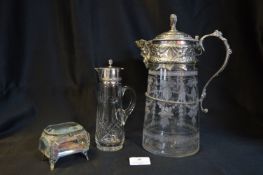 Crystal Decanter, Trinket Box, etc.