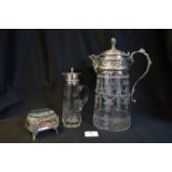 Crystal Decanter, Trinket Box, etc.