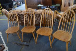 Set of Four Ercol Bentwood Dining Chairs