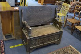 Victorian Oak Monks Bench