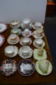 Fifteen Assorted Cups and Saucers etc.