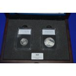 St George and the Dragon Two Coin Silver Set