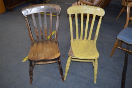 Two Painted Victorian Chairs