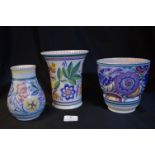 Three Poole Vases