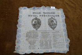 Paper Commemorative - Official Program of The Royal Procession