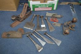 Vintage Woodworking Tools Including Record Planes