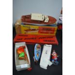 Triang Derwent Cabin Cruiser Boat plus Tin Plate Toys, Railway Track, etc.