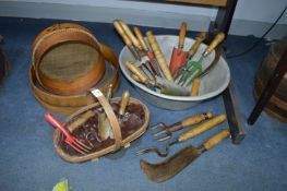 Vintage Wooden Handled Garden Tools