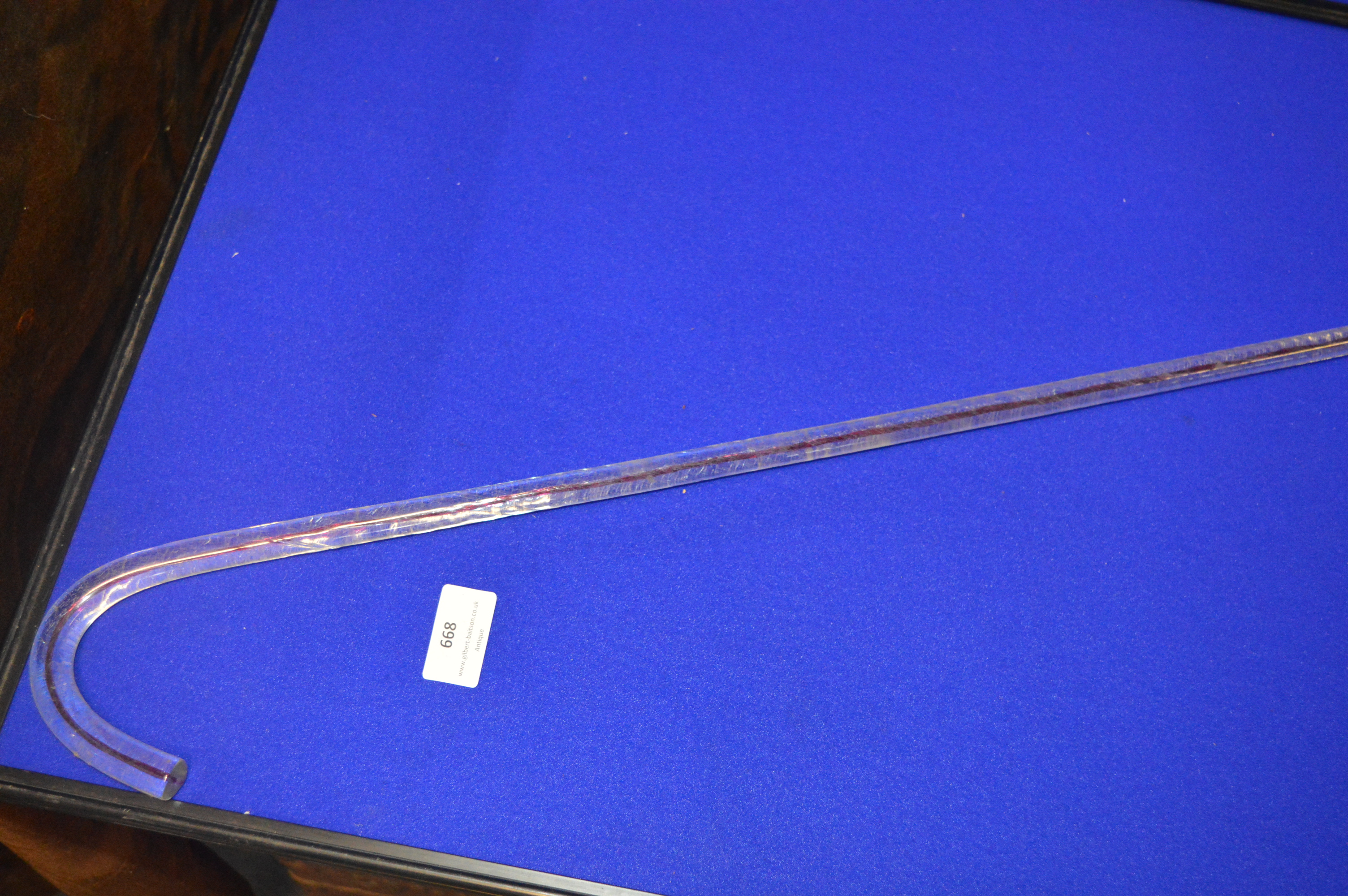 Clear Glass Cane with Red Core