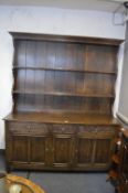 Victorian Oak Dresser with Carved Detail to Drawer Fronts