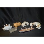 Crested China Aeroplanes, Boats, Armoured Car, Record Player, etc.