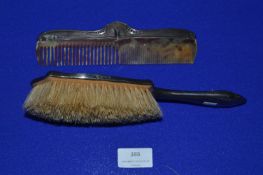 Hallmarked Sterling Silver Brush and Comb - Birmingham 1916/17