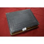 Victorian Leather Bound Photograph Album and Contents