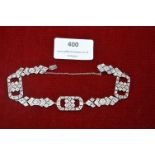 Ladies 18k White Gold Hand Bracelet set with Diamonds ~8 Carats