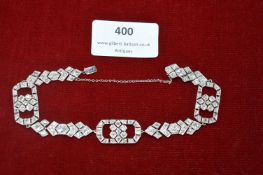 Ladies 18k White Gold Hand Bracelet set with Diamonds ~8 Carats