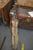 Vintage Golf Clubs with Hickory Shafts etc.