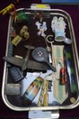 Collectibles Including Bookmarks, Pin Cushion Dolls, Model Spitfire, etc.