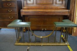 Victorian Brass Club Fender with Green Vinyl Seats