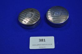 Two Hallmarked Sterling Silver Patch Boxes - Birmingham 1927 ~19g