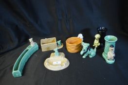 Seven Sylvac Dog Dishes and Vases, etc.