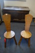 Pair of Thomas Whittaker Gnomeman Spinning Stools