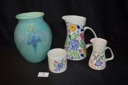 Poole Vase and Jug Set