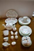 Minton Haddon Hall Pattern Part Dinner Service 40+ Pieces