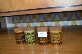 Hornsea Pottery Four Piece Spice Jar Set