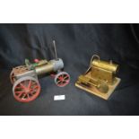 Toy Steam Traction Engine for Restoration plus Scratch Built Donkey Engine