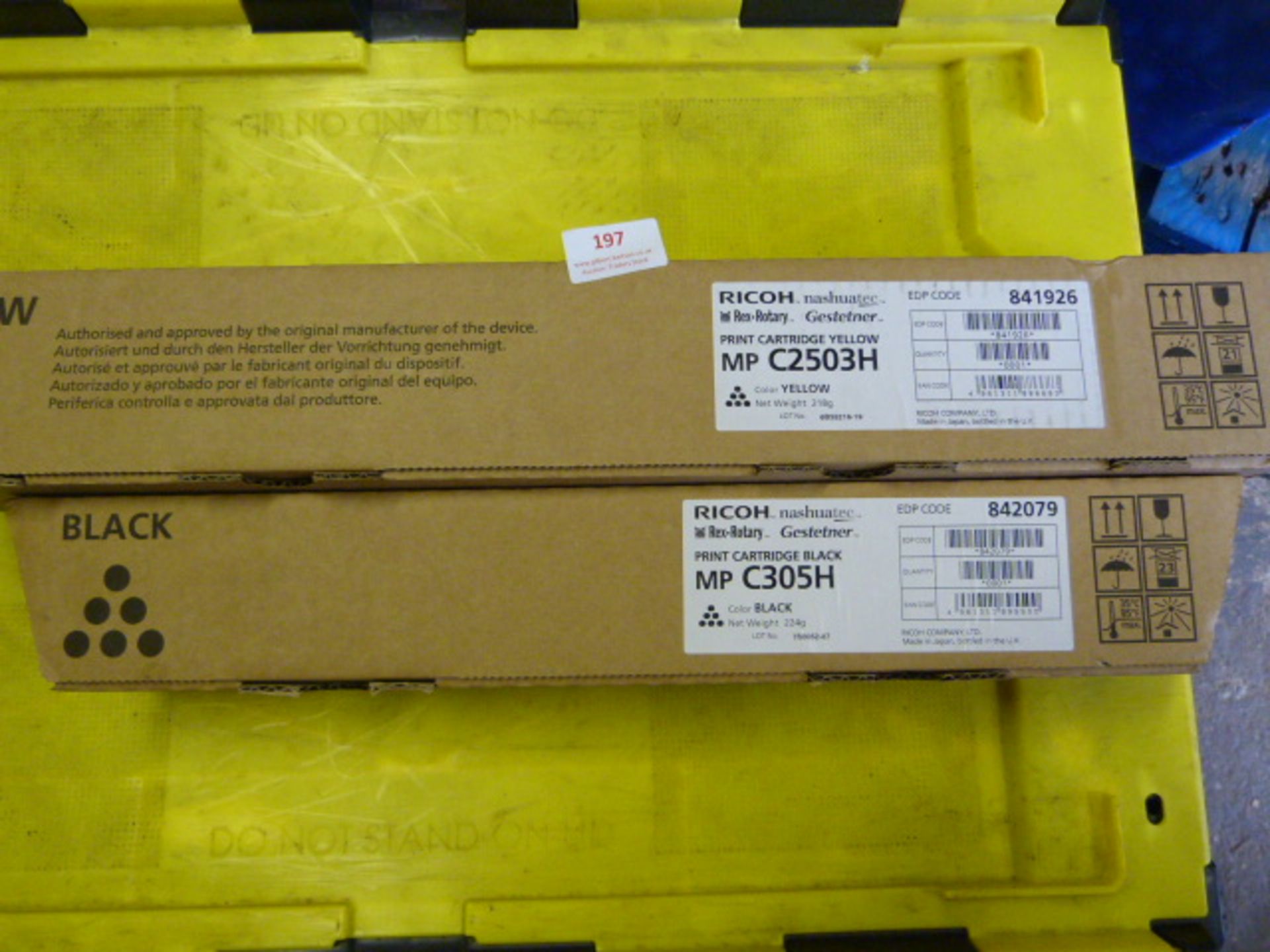 *Two Ricoh Printer Cartridges (black & yellow)