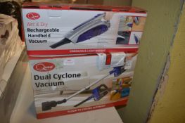 *Quest Dual Cyclone Vacuum and a Handheld Recharge