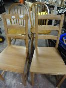 *Two Pairs of Wooden Chairs