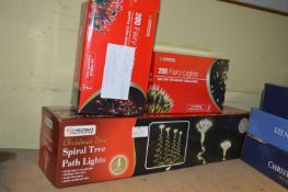 Christmas Spiral Tree Path Lights and Two Box of 2