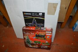 *Christmas Train Set and a 5m LED Star Rope Light