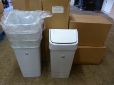 Ten 50L Granite Coloured Swing Bins with Lids