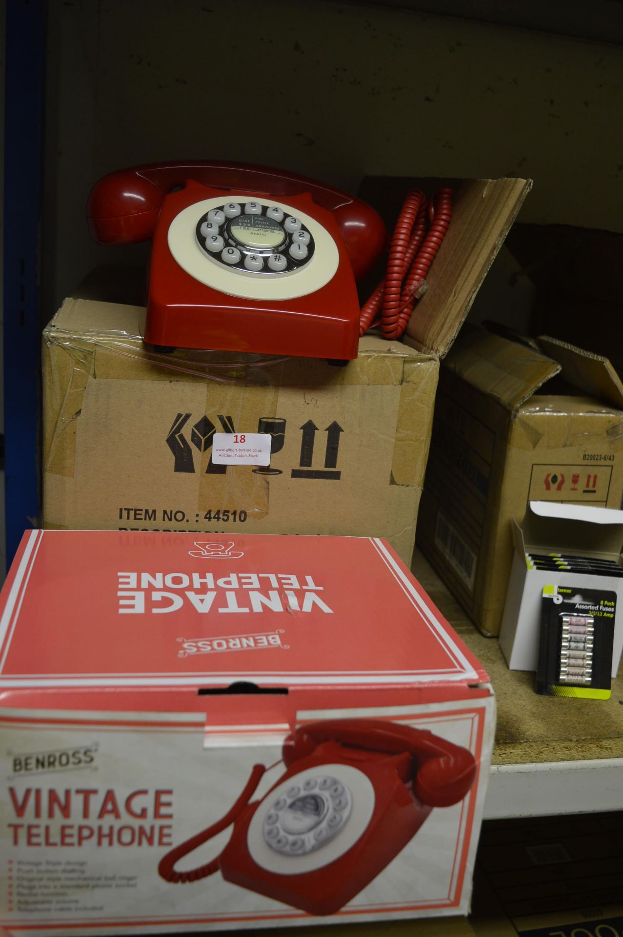 *Four Retro Red Telephones