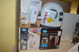 *Two Kettles, Garment Steamer and a Fan Heater