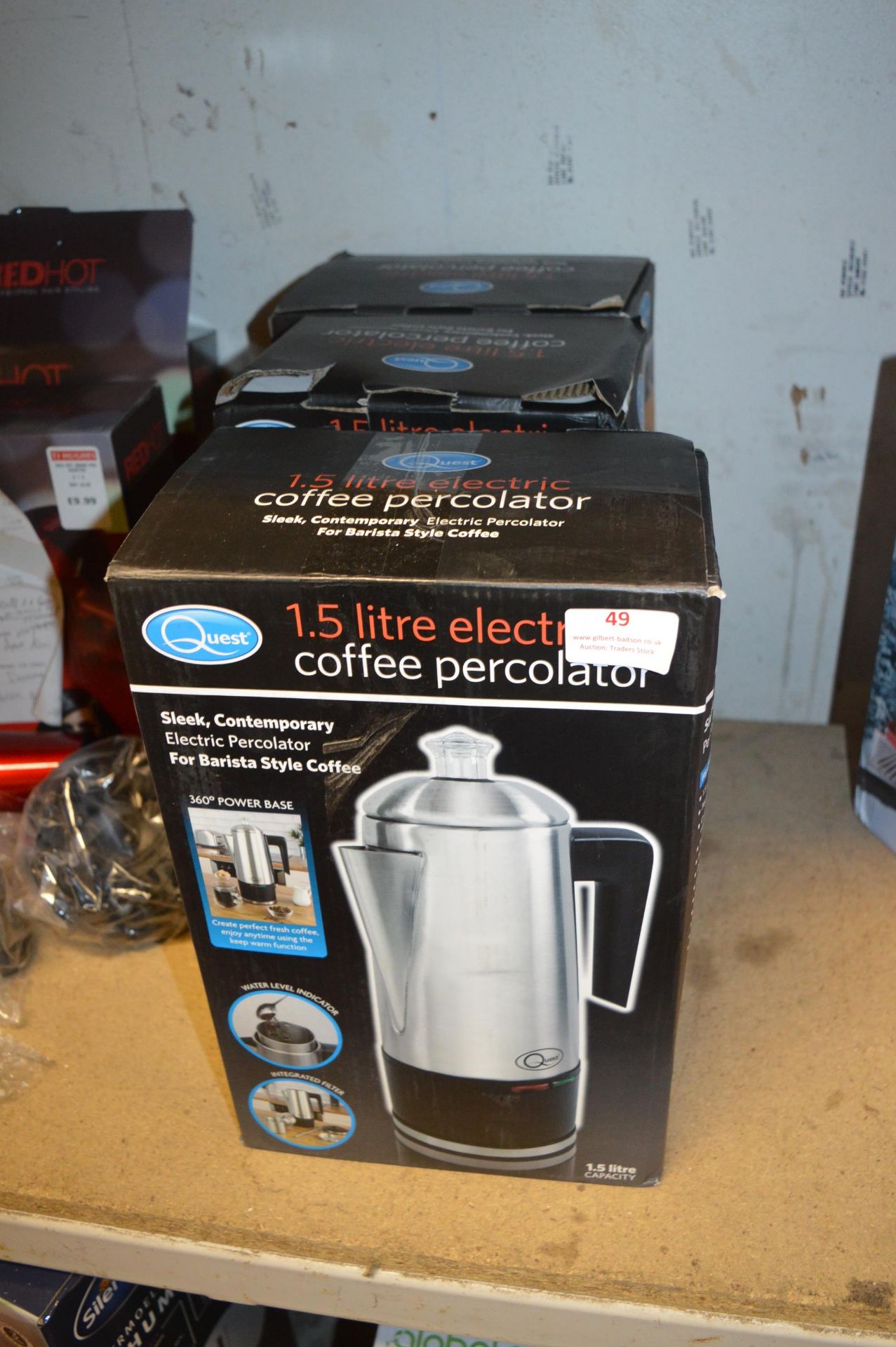 *Three 1.5L Electric Coffee Percolators