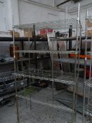 * 5 shelf wire racking. 1200w x 530d x 2220h