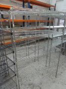 * 4 shelf wire racking. 1180w x 600d x 1870h