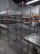 * 6 shelf wire racking. 900w x 460d x 1900h