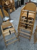 * 4 x wooden high chairs