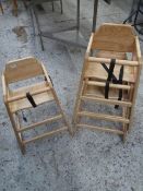 * 3 x wooden high chairs